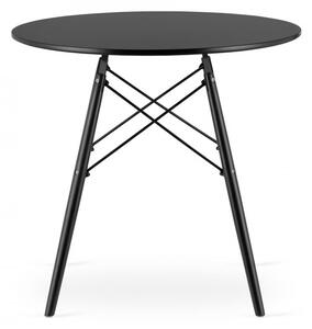 Kulatý stůl TODI 80 cm černý (černé nohy)