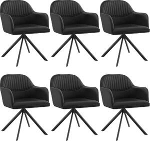 Tectake® sametová otočná židle Lona čalouněná 56 x 59 x 81 cm