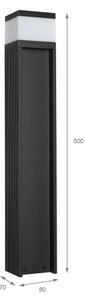 Venkovní lampa VESPER 1xG9/5W/230V IP44 50 cm černá