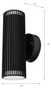 Venkovní nástěnné bodové svítidlo LANTHEA 2xGU10/11W/230V IP44 černá