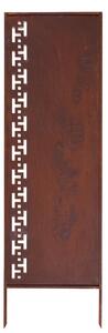 Zahradní dekorativní panel z oceli s patinou 160x50 cm s řeckým motivem, efekt corten