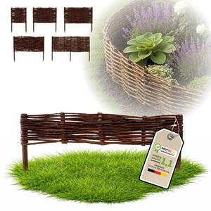 Floranica 1 kus Vrbový plot 10 cm x 60 cm – Zahradní plot z vrbového proutí Palisáda Přírodní oplocení Ohraničení záhonu