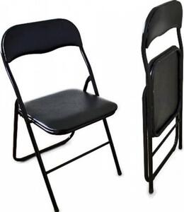 Skládací kancelářská židle černá