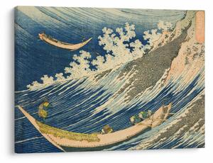 Obraz - Katsushika Hokusai, Fishing Boats at Choshi in Shimosa (Soshu Choshi), reprodukce (70x50 cm)