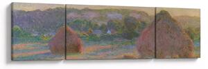 Obraz - Claude Monet, Stacks of Wheat (End of Summer), reprodukce (170x50 cm)
