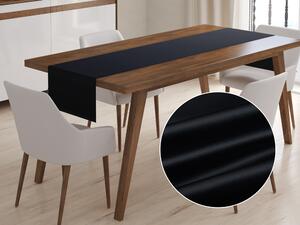 Biante Saténový běhoun na stůl polyesterový Satén LUX-026 Černý 20x120 cm