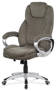 Kancelářská židle, tmavě šedá látka, kříž plastový stříbrný, houpací mechanismus - KA-G196 GREY2