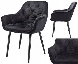Ekspand | Křeslo KING - velur - šedá - moderní design - vysoký komfort sezení - stylové čalounění