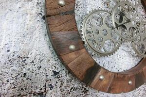 (3448) OLD CLOCK dřevěné nástěnné hodiny