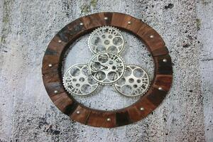 (3448) OLD CLOCK dřevěné nástěnné hodiny