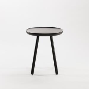 Černý odkládací stolek z masivu EMKO Naïve, ø 45 cm