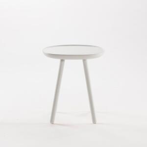 Bílý odkládací stolek z masivu EMKO Naïve, ø 45 cm