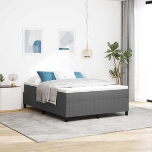 Rám platformy Světle šedá 140 x 190 cm Žebrovaná látka 3337407