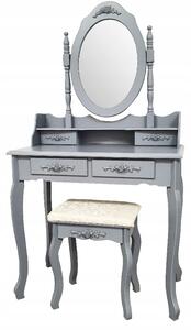 Toaletní stolek BAROCCO šedý