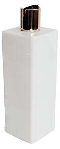 Dávkovač na mýdlo 500 ml bílý s černo-zlatým DISC TOP LUNA
