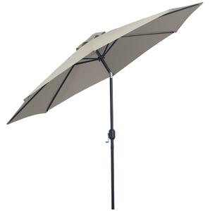 Zahradní slunečník Outsunny Ø295x250 cm s kličkou – venkovní parasol s naklápěcím mechanismem a odnímatelným kovovým sloupem pro terasu, bazén, balkon