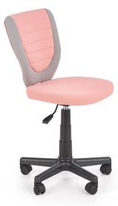 HALMAR Dětská židle TOBY, barva: šedá / růžová