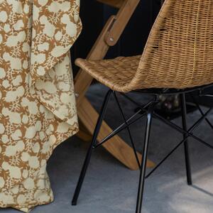 Hoorns Set dvou přírodních ratanových jídelních židlí Spiro