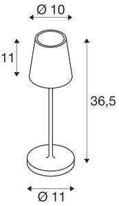 BIG WHITE (SLV) VINOLINA TWO stolní svítidlo, aku, IP65, 2200/2700/3000 K, TOUCH, rezavá 1007695