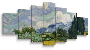 Obraz - Vincent van Gogh, Wheat Field with Cypresses, reprodukce (210x100 cm)