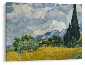 Obraz - Vincent van Gogh, Wheat Field with Cypresses, reprodukce (70x50 cm)