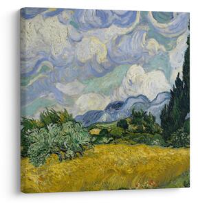 Obraz - Vincent van Gogh, Wheat Field with Cypresses, reprodukce (30x30 cm)