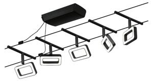 Paulmann 94485 - SADA 5xLED/4,8W Kompletní lankový systém FRAME 230V černá