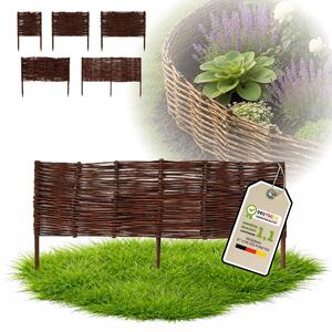 Floranica 1 kus Vrbový plot 20 cm x 100 cm – Zahradní plot z vrbového proutí Palisáda Přírodní oplocení Ohraničení záhonu