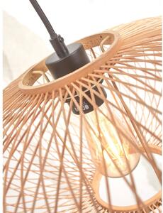Závěsné svítidlo s bambusovým stínidlem v bronzové barvě ø 40 cm Cango – Good&Mojo