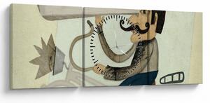Astronom na kole (s hodinami) (90x30 cm)