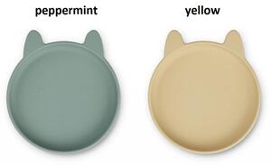 Dětský talíř Rabbit Peppermint/Wheat Yellow 17 cm Yellow