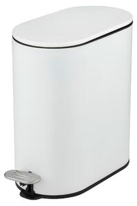 WENKO Kosmetický koš Mod Collungo volně stojící bílý koš s pedálem 5 litrů automatické spouštění z kovu oceli plastu 14 x 28,5 x 29,5 cm bílá černá