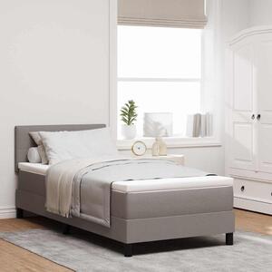 Postel s boxspringem s čelo Taupe 90 x 190 cm textil 3338654