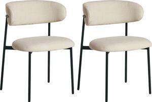 JakHomely kuchyňské židle sada 2 jídelních židlí krémové židle deco