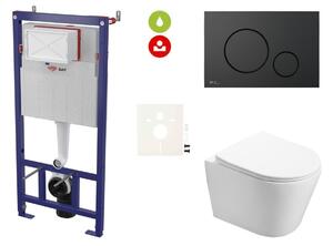 Cenově zvýhodněný závěsný WC set SAT do lehkých stěn / předstěnová montáž+ WC SAT Infinitio SIKOSSIN68KECO