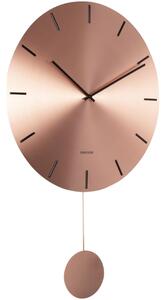 Time for home Měděné nástěnné hodiny Niria 47 cm s kyvadlem
