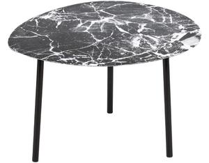 Present time Černý mramorový konferenční stolek Métis 60 cm