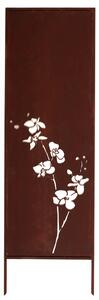 Zahradní Paraván Edelrost 160x50 cm Ochranný Panel s Květy Orchideje