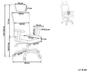 Otočná kancelářská židle taupe / černá NOBLE