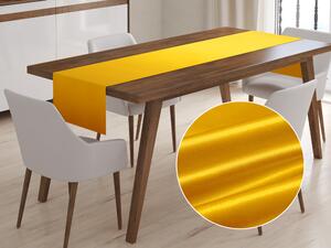 Biante Saténový běhoun na stůl polyesterový Satén LUX-014 Kanárkově žlutý 20x120 cm