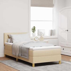 Postel s boxspringem s polštářem Krémová 80 x 200 cm textil 3338879