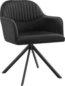 Tectake® sametová otočná židle Lona čalouněná 56 x 59 x 81 cm