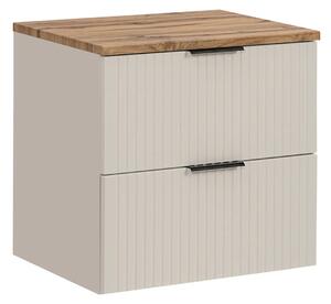 Comad Závěsná skříňka Adele Cashmere s deskou 60 cm kašmírová/dub evoke