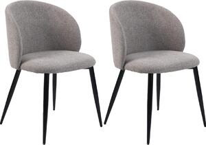 Židle Mobili Rebecca Cordia 81x54x56 Polylenová tkanina Kov Taupe Grey Black Moderní SET 2 ks Částečně smontované