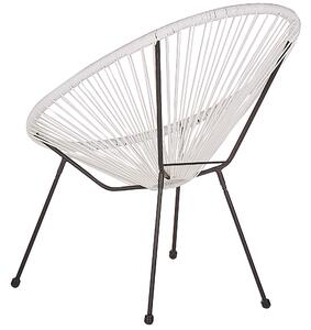 Sada 2 židlí z umělého ratanu ø 70 cm bílá ACAPULCO II