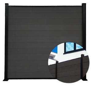 WPC plot Kronos s robustními hliníkovými sloupky 180x180 cm černý