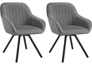 Tectake® Otočné křeslo Snug čalouněné, sametový vzhled 58 x 58 x 82 cm