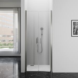 Sprchové dveře MARWELL BRIGHT chrom, dvojité otočné dveře 90x195 cm - sestavitelné zrcadlově obráceně - nastavitelné nástěnné profily - kvalitní hliníkové profily