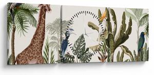 Obraz - Obyvatelé Afriky (s hodinami) (90x30 cm)
