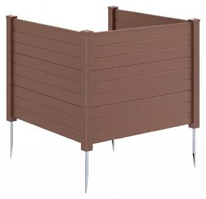 KOMFOTTEU, zahradní plot, 3dílný, rozměry 122 x 95 cm, ochranný plot s 4 sloupky z pozinkované oceli, plot bez nutnosti kopání, volně stojící dekorativní plot, ochrana soukromí, vhodný pro zakrytí vybavení bazénu